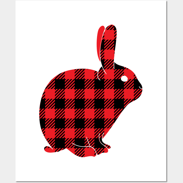 Bunny Buffalo Plaid Wall Art by Coral Graphics